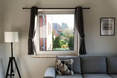 Ein Sitzbereich in der Unterkunft Strandnahe Ferienwohnung Nordsee Oase Whg. 1