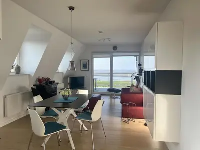 Küche/Küchenzeile in der Unterkunft Düne 1, Ferienwohnung 9