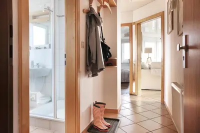 Ein Badezimmer in der Unterkunft 2 Zimmer Wohntraum mit Balkon und Hafenblick
