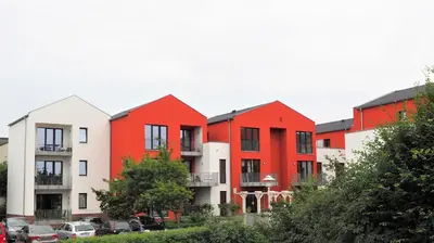 Das Gebäude in dem sich die Ferienwohnung befindet