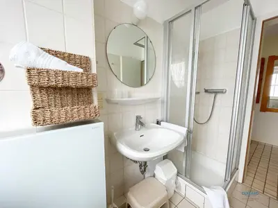 Ein Badezimmer in der Unterkunft Haus Scharhörn Wohnung 4