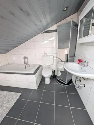 Ein Badezimmer in der Unterkunft Ferien-Monteurwohnung Brandt-Diekhusen