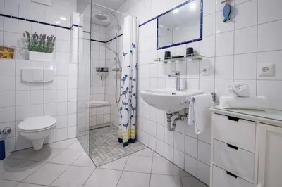 Ein Badezimmer in der Unterkunft Haus Nordseebrandung NB63