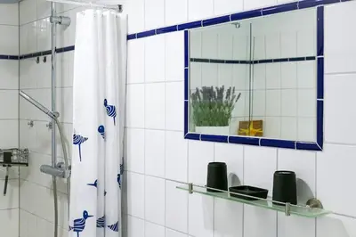 Ein Badezimmer in der Unterkunft Haus Nordseebrandung NB63