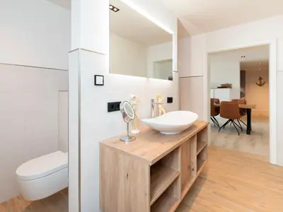Ein Badezimmer in der Unterkunft Inseltörn Wohnung 1