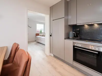 Küche/Küchenzeile in der Unterkunft Inseltörn Wohnung 9