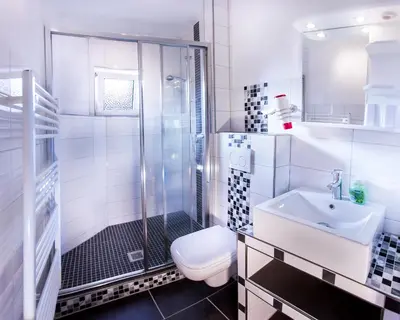 Ein Badezimmer in der Unterkunft Ferienwohnung Gooß