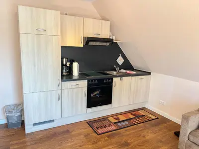 Küche/Küchenzeile in der Unterkunft Haus Köhler Wohnung 3