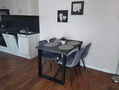Küche/Küchenzeile in der Unterkunft Haus Köhler Wohnung 1