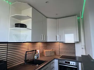 Küche/Küchenzeile in der Unterkunft Ferienwohnung Sea View