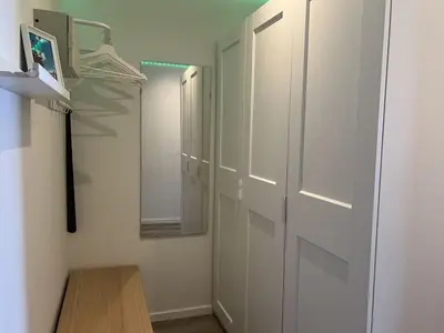 Ein Bett oder Betten in einem Zimmer der Unterkunft Ferienwohnung Sea View