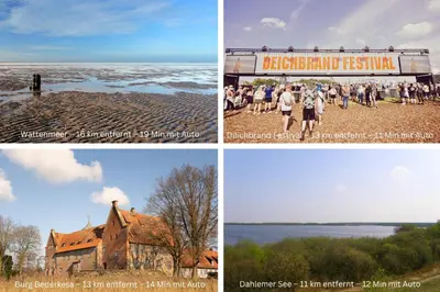 Naturlandschaft in der Nähe der Ferienwohnung