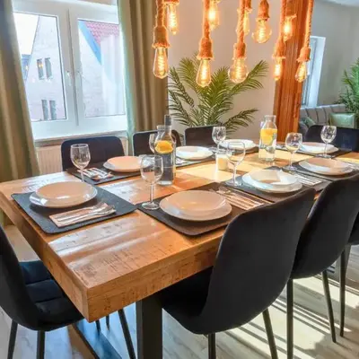 SHINYHOMEZ - Familienfreundliche Ferienwohnung in Geestland am Wattenmeer mit Terrasse