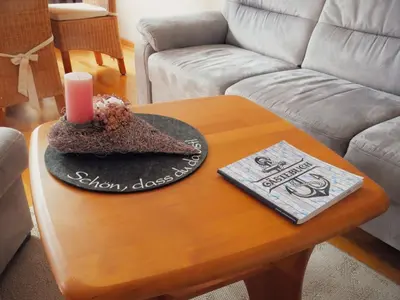Ein Sitzbereich in der Unterkunft KüstenMuschel