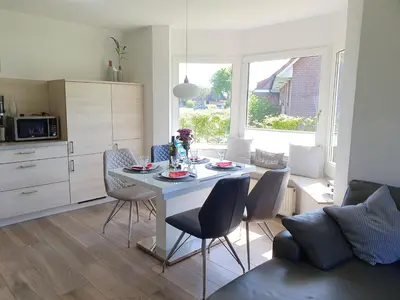 Küche/Küchenzeile in der Unterkunft Ferienkate am Deich