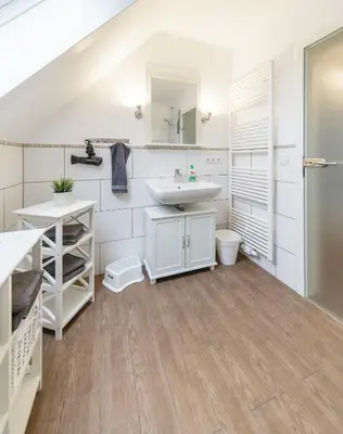 Küche/Küchenzeile in der Unterkunft Dünenhaus Steinmarne