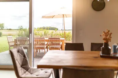 Ein Sitzbereich in der Unterkunft Nordseehof Brömmer Wattenhus