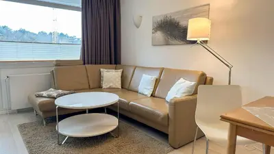 Ein Sitzbereich in der Unterkunft Haus Frauenpreis Wohnung 206