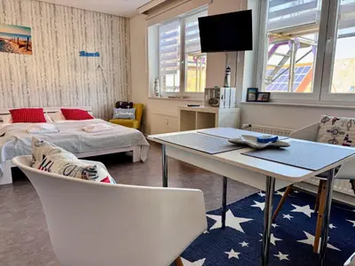 Ein Bett oder Betten in einem Zimmer der Unterkunft Haus Najade ,,kleine Wohlfühloase 7''