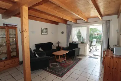 Ein Sitzbereich in der Unterkunft Ferienhaus Seehund - strandnah - All Inklusive
