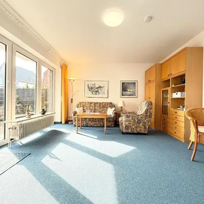 Ein Sitzbereich in der Unterkunft Voßhörn 3 Wohnung 2
