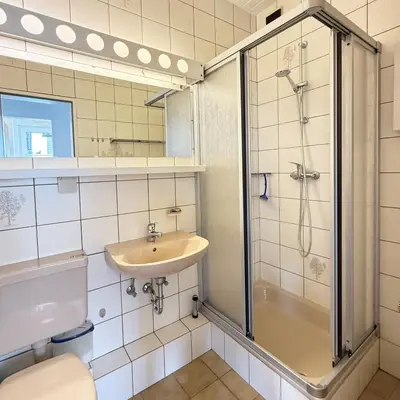 Ein Badezimmer in der Unterkunft Voßhörn 3 Wohnung 2