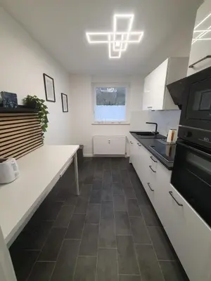 Küche/Küchenzeile in der Unterkunft Ferienwohnung in einer idyllischen Lage