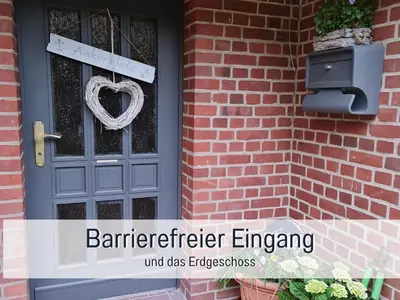 Ein Zertifikat, Auszeichnung, Logo oder anderes Dokument, das in der Unterkunft Ferienhaus Ankerplatz Ihlienworth - Top bewertet von Hundehaltern - Hunde willkommen, nicht nur geduldet - hoher Zaun -Whirlpoolwanne - Infrarotkabine - familienfreundlich - Wellness - EG barrierefrei ausgestellt ist