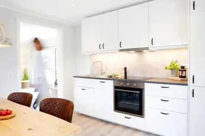 Küche/Küchenzeile in der Unterkunft Dat-Meerhus Wohnung 2