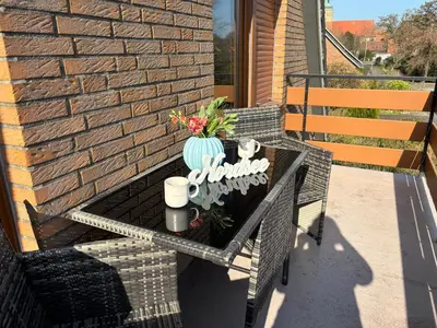 Ein Balkon oder eine Terrasse in der Unterkunft Küsten Auszeit