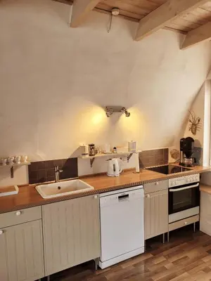 Küche/Küchenzeile in der Unterkunft Ferienhaus ROSA mit Sauna