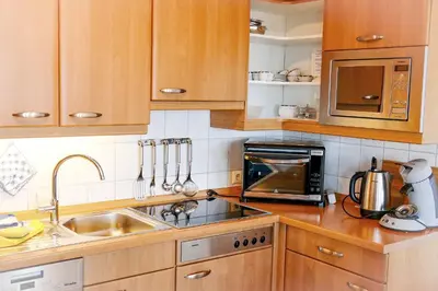 Küche/Küchenzeile in der Unterkunft Haus Nordseebrandung ND62