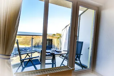 Ein Balkon oder eine Terrasse in der Unterkunft Haus Nordseebrandung ND62