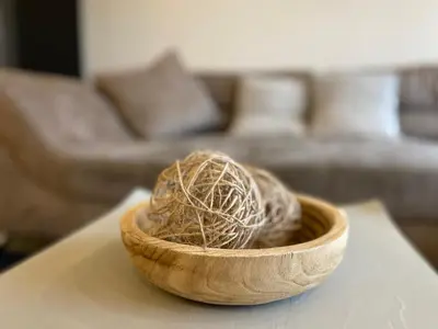 Ein Sitzbereich in der Unterkunft Pier 1 bis 4 gmütliche Zimmer mit Boxspringbett