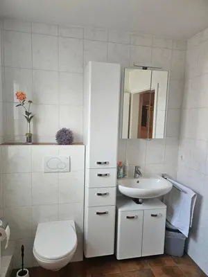 Ein Badezimmer in der Unterkunft Ferienwohnung Alt Otterndorf