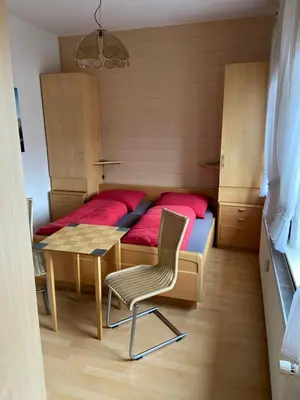 Ein Sitzbereich in der Unterkunft Kleine Stranddüne