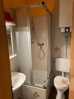 Ein Badezimmer in der Unterkunft Kleine Stranddüne