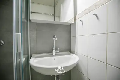 Ein Badezimmer in der Unterkunft 