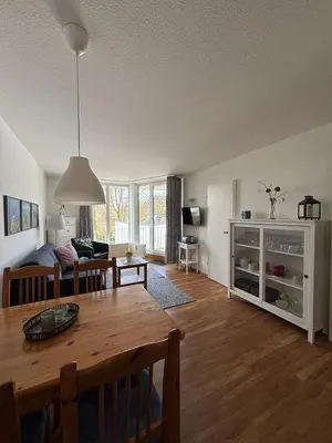 Ein Sitzbereich in der Unterkunft Haus Hohe Worth, Apartment 110
