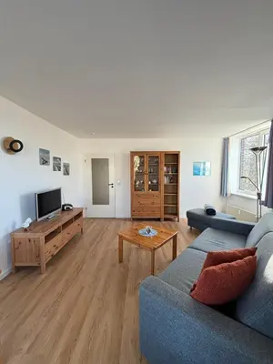 Ein Sitzbereich in der Unterkunft Haus Hohe Worth, Apartment 112