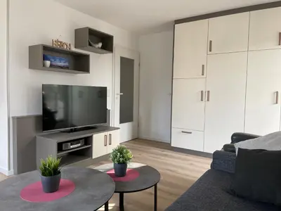 TV/Unterhaltungsangebot in der Unterkunft Steinmarne Wohnung 6