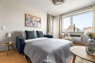 Ein Bett oder Betten in einem Zimmer der Unterkunft Ferienwohnung Auster Büsum