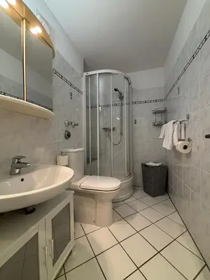 Ein Badezimmer in der Unterkunft Haus Poseidon, Apartment POS15