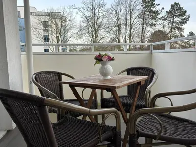 Ein Balkon oder eine Terrasse in der Unterkunft Haus Poseidon, Apartment POS15