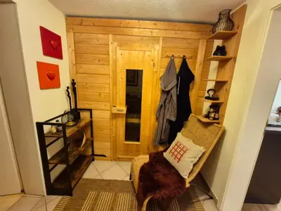 Grundriss der Unterkunft Ferienwohnung Barlter Mühle mit Sauna und Terrasse