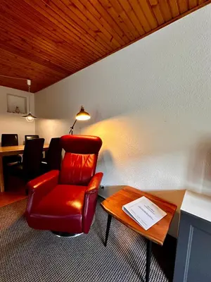 Ein Sitzbereich in der Unterkunft Watt´n Drööm