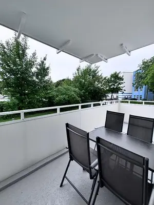 Ein Balkon oder eine Terrasse in der Unterkunft Haus Poseidon, Apartment POS04