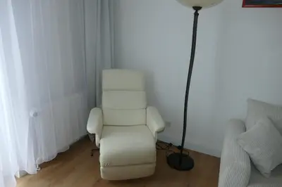 Ein Sitzbereich in der Unterkunft Kapitänshaus Schäfer App Steuermann