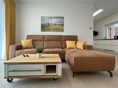 Ein Sitzbereich in der Unterkunft SeaView W03