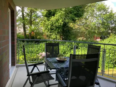 Ein Balkon oder eine Terrasse in der Unterkunft Hohe Lith, Haus 2, Wohnung 2
